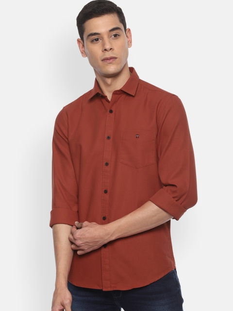 

Louis Philippe Sport Men Rust Slim Fit Checked Casual Shirt