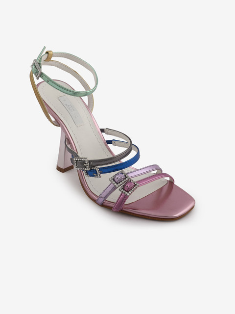 

LYN Women Lavender & Blue Colourblocked Sandals