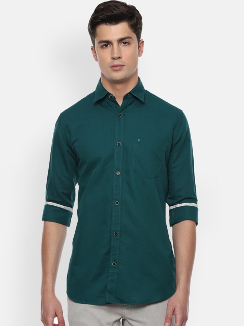 

Van Heusen Sport Men Green Slim Fit Solid Casual Shirt