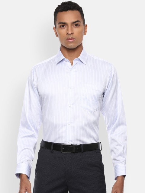 

Van Heusen Men Blue Regular Fit Striped Casual Shirt