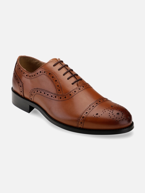HATS OFF ACCESSORIES Men Tan Leather Brogues Shoes