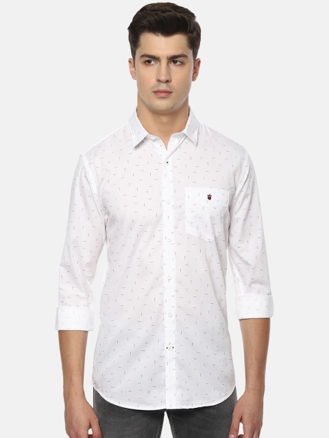 

Louis Philippe Sport Men White Slim Fit Printed Casual Shirt