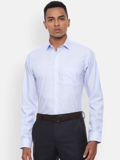 

Van Heusen Men Blue Regular Fit Striped Casual Shirt