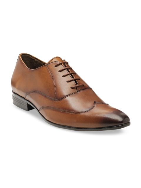 

Teakwood Leathers Men Tan Brown Leather Oxfords