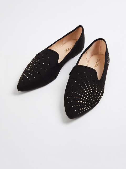 

CODE by Lifestyle Women Black Solid PU Ballerinas
