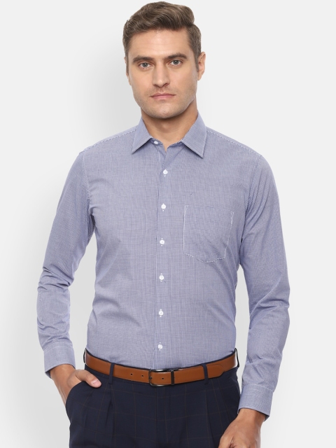 

Van Heusen Men Blue Slim Fit Checked Casual Shirt