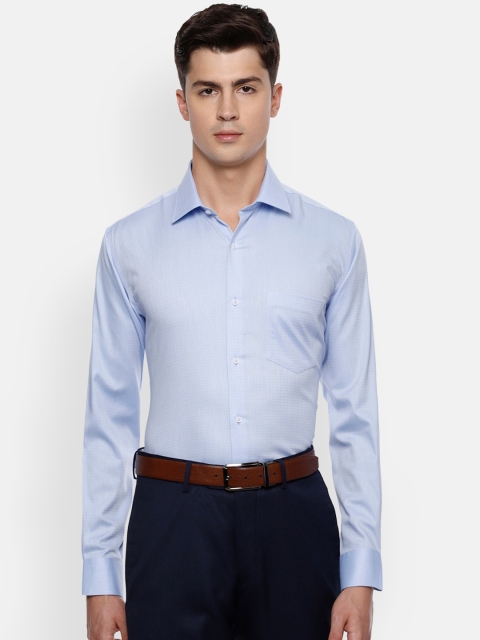 

Van Heusen Men Blue Regular Fit Solid Casual Shirt