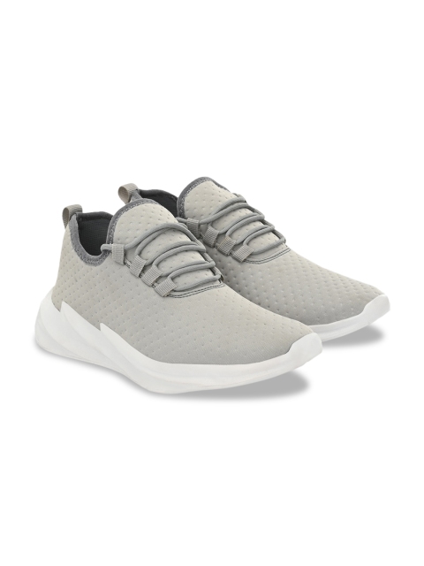 

Mr.wonker Men Grey Woven Design Sneakers