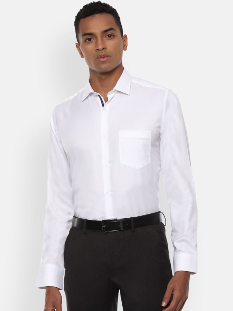 

Van Heusen Men White Regular Fit Printed Pure Cotton Formal Shirt