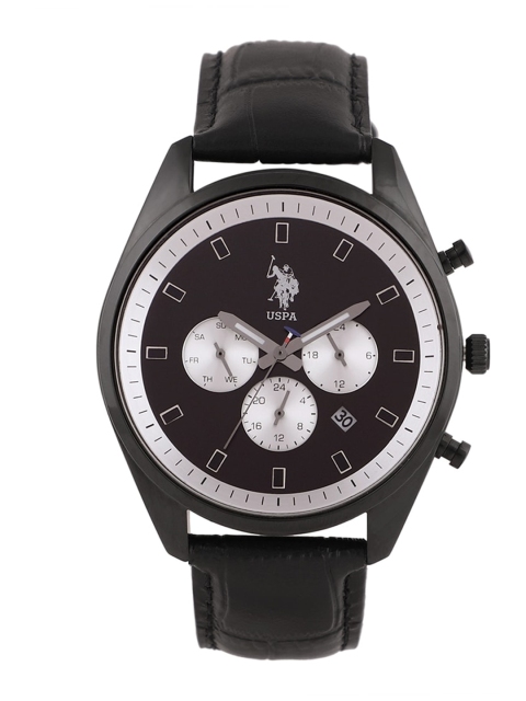 

U.S. Polo Assn. Men Black Analogue Watch