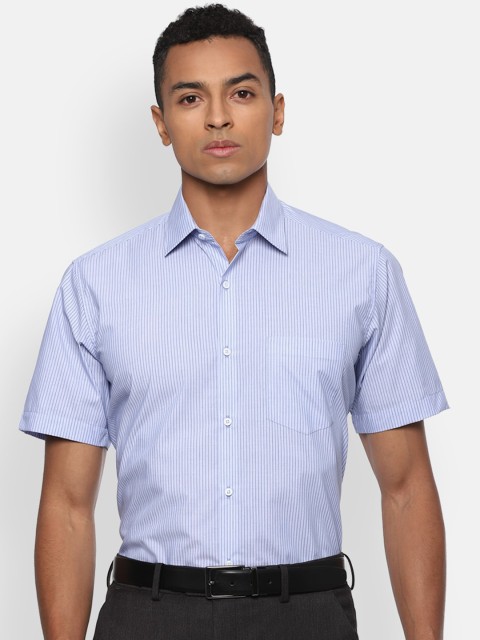 

Van Heusen Men Blue Regular Fit Striped Casual Shirt