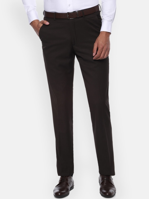 

Van Heusen Men Brown Regular Fit Solid Formal Trousers