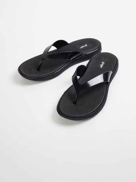 

Ginger by Lifestyle Women Black Solid Thong Flip-Flops