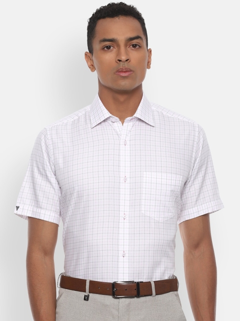 

Van Heusen Men White Regular Fit Checked Casual Shirt
