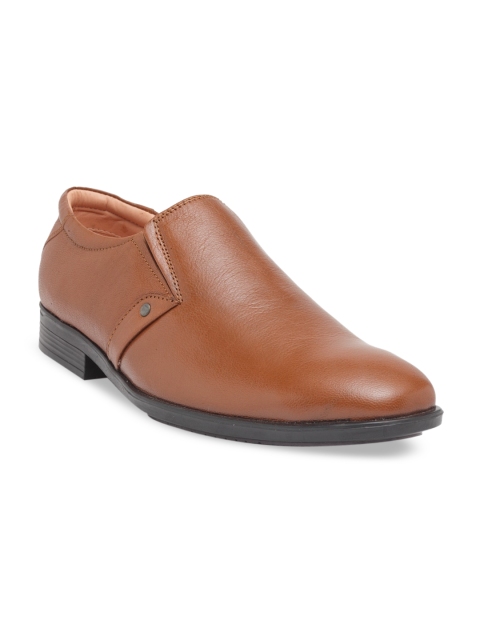 

Teakwood Leathers Men Tan Brown Solid Genuine Leather Formal Slip-Ons