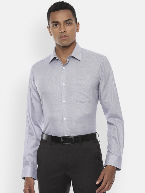 

Van Heusen Men Grey Regular Fit Self Design Formal Shirt