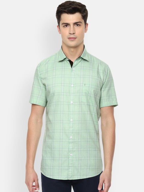 

Van Heusen Sport Men Green Slim Fit Checked Casual Shirt