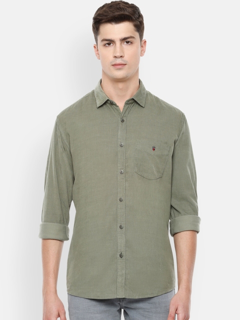 

Louis Philippe Sport Men Olive Green Slim Fit Solid Casual Shirt