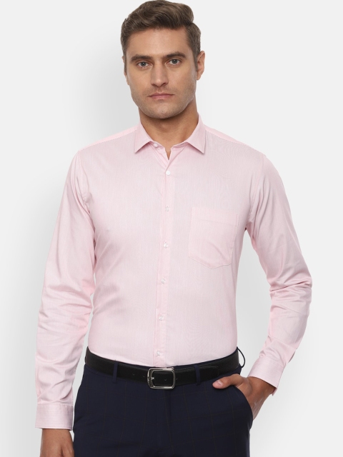 

Van Heusen Men Red Slim Fit Striped Casual Shirt