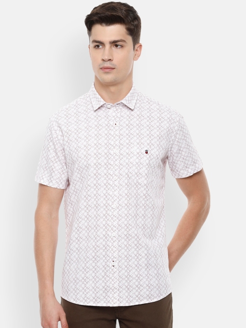 

Louis Philippe Sport Men White Slim Fit Printed Casual Shirt
