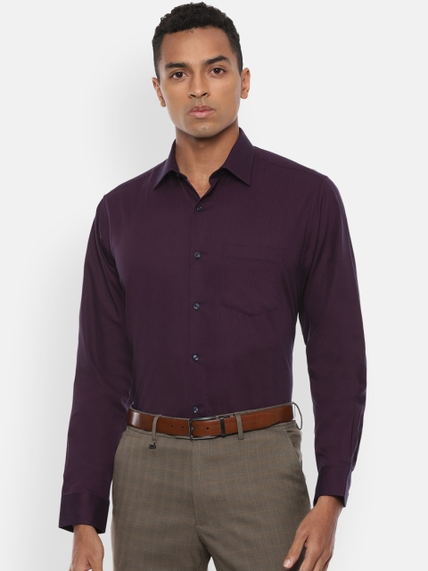 

Van Heusen Men Purple Regular Fit Solid Casual Shirt