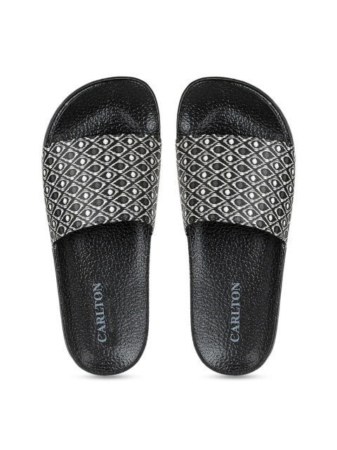 

Carlton London sports Women Black & White Printed Sliders