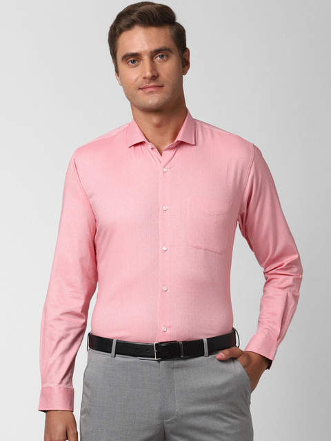 

Peter England Men Pink Regular Fit Printed Formal Shirt