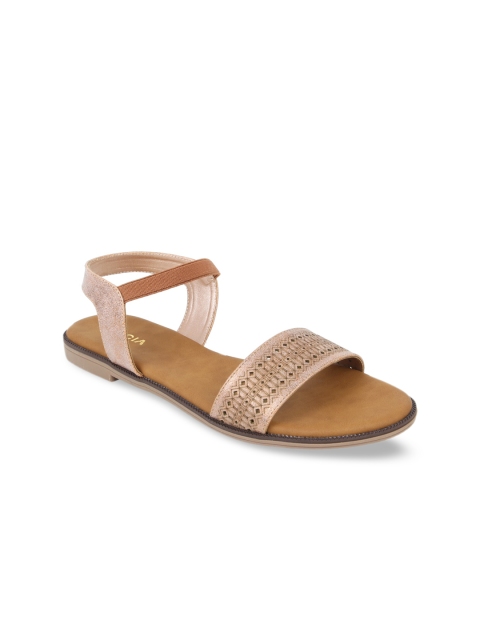 

Rocia Women Peach-Coloured Solid Open Toe Flats