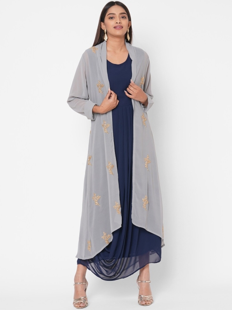 

Vedic Women Grey Tailored Jacket