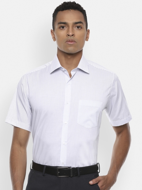 

Van Heusen Men White Regular Fit Striped Casual Shirt