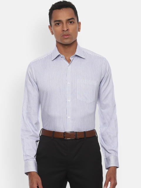 

Van Heusen Men White Regular Fit Striped Casual Shirt