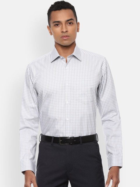 

Van Heusen Men White Regular Fit Checked Casual Shirt