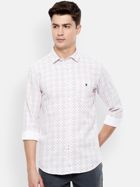 

Louis Philippe Sport Men White Slim Fit Printed Casual Shirt