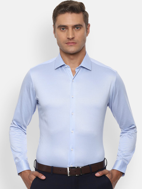 

Van Heusen Men Blue Slim Fit Self Design Casual Shirt