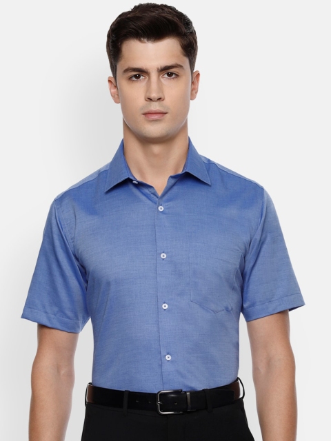 

Van Heusen Men Blue Regular Fit Solid Casual Shirt
