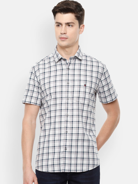 

Louis Philippe Sport Men White Slim Fit Checked Casual Shirt