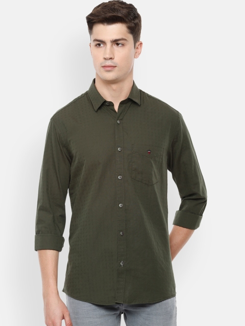 

Louis Philippe Sport Men Olive Green Slim Fit Solid Casual Shirt