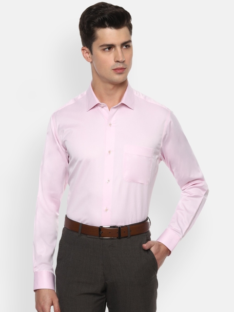 

Van Heusen Men Pink Regular Fit Self Design Casual Shirt
