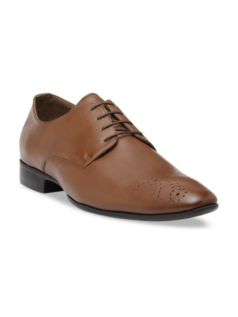 

Teakwood Leathers Men Tan Brown Solid Genuine Leather Formal Derbys