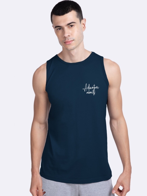

Bewakoof Men Navy Blue Solid Innerwear Vest-