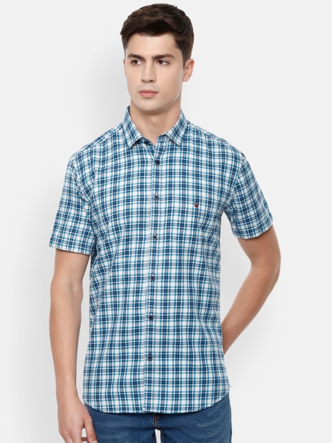 

Louis Philippe Sport Men Blue Slim Fit Checked Casual Shirt