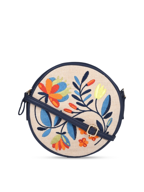 

HORRA Grey Self Design Sling Bag