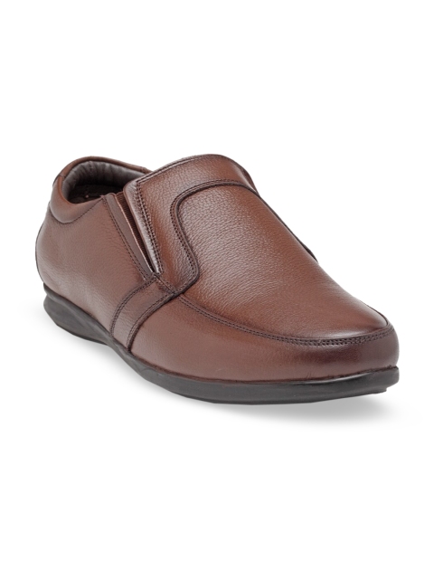

Teakwood Leathers Men Tan Brown Solid Genuine Leather Formal Slip-Ons
