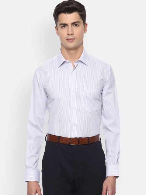 

Van Heusen Men White Regular Fit Striped Casual Shirt