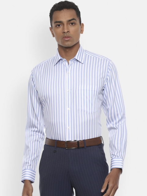 

Van Heusen Men Blue Regular Fit Striped Casual Shirt
