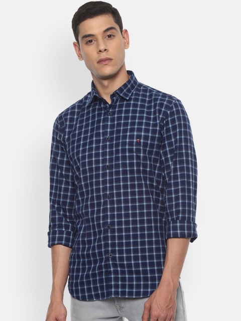 

Louis Philippe Sport Men Blue Slim Fit Checked Casual Shirt