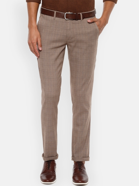 

Louis Philippe Sport Men Beige Slim Fit Checked Chinos