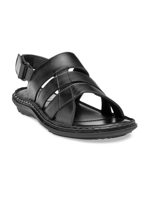 

Teakwood Leathers Men Black Comfort Sandals