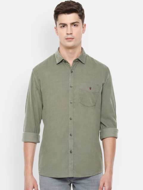 

Louis Philippe Sport Men Olive Green Slim Fit Solid Casual Shirt