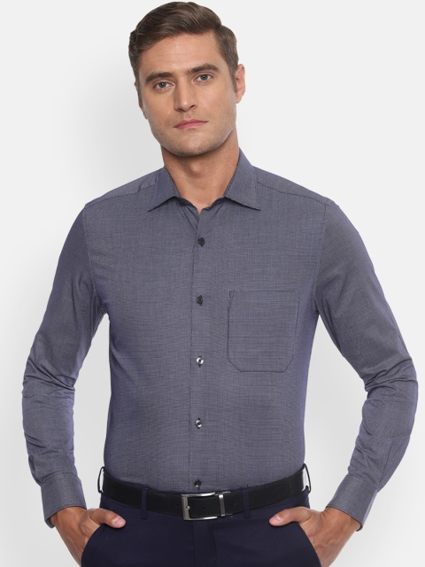 

Louis Philippe Men Navy Blue Regular Fit Self Design Casual Shirt